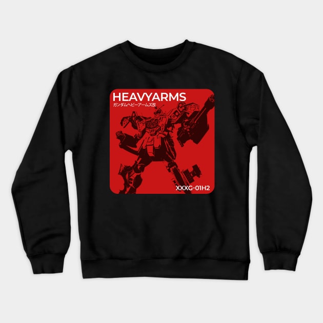 gundam heavyarms- red stencil Crewneck Sweatshirt by Thermul Bidean